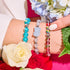 Marsrot | Silber | Galaxie-Glasperlenarmband